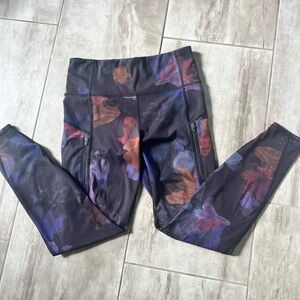 Athleta Ranier High Rise printed leggings, size M